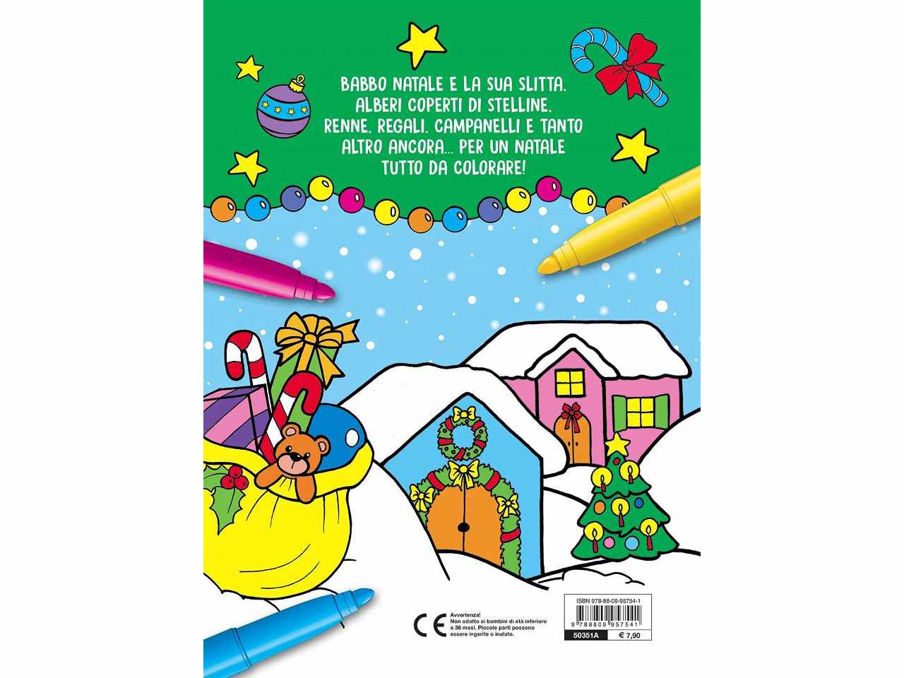 Libro giunti editore libri di natale colorare il natale con stickers