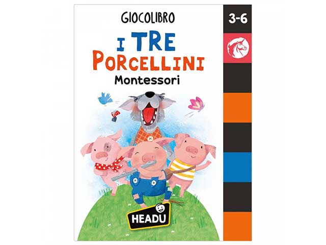 montessori gioco libro i tre porcellini it83037