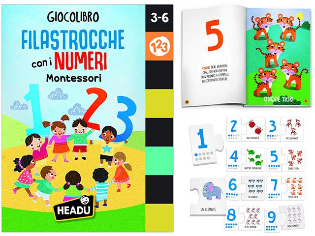 Montessori giocolibro filastrocche numeri it83068