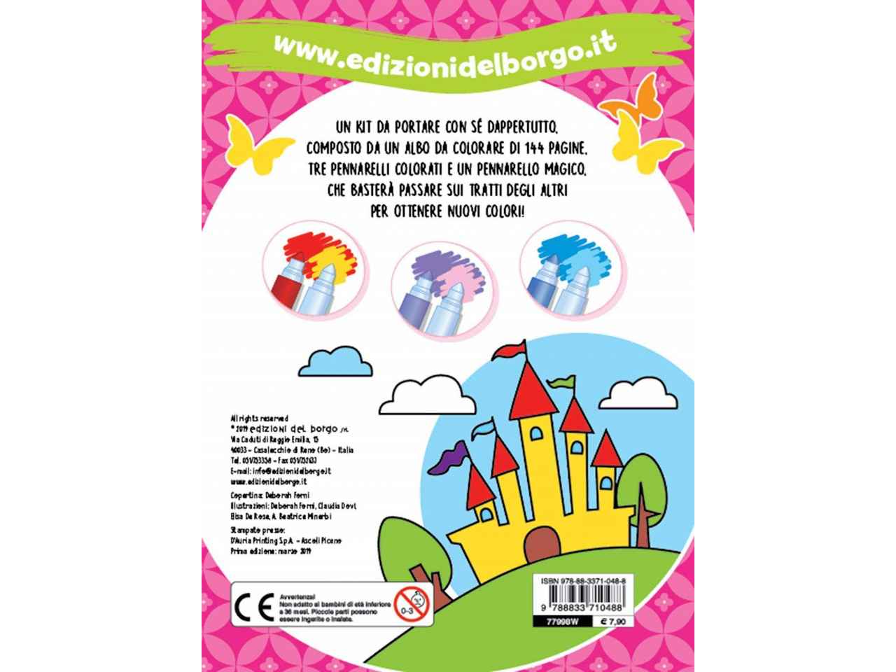 Libro colora con pennarelli