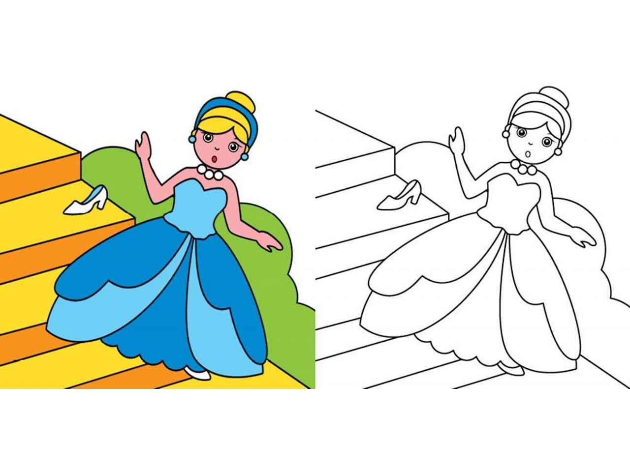 Libro colora con pennarelli
