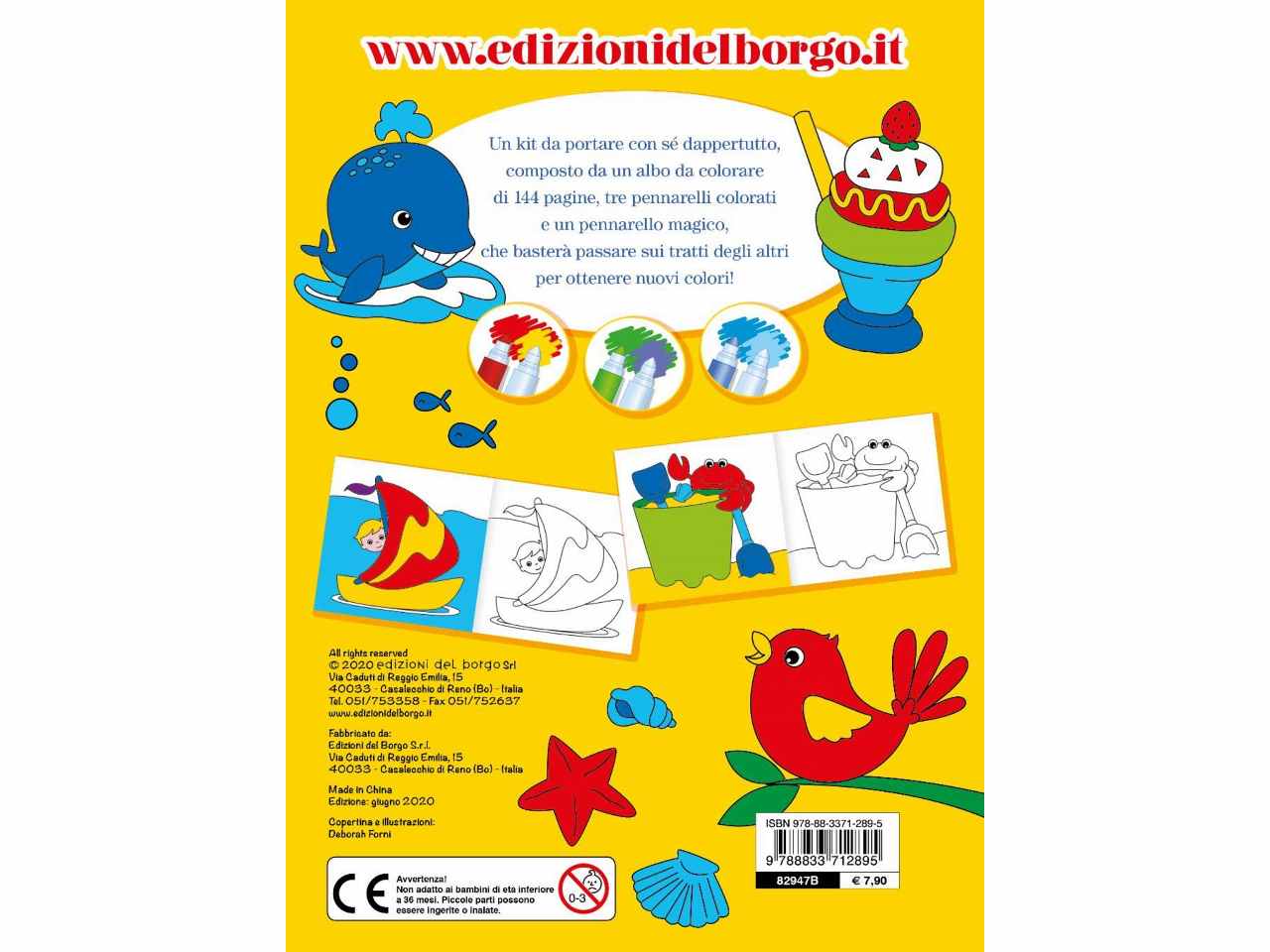 Libro colora con pennarelli
