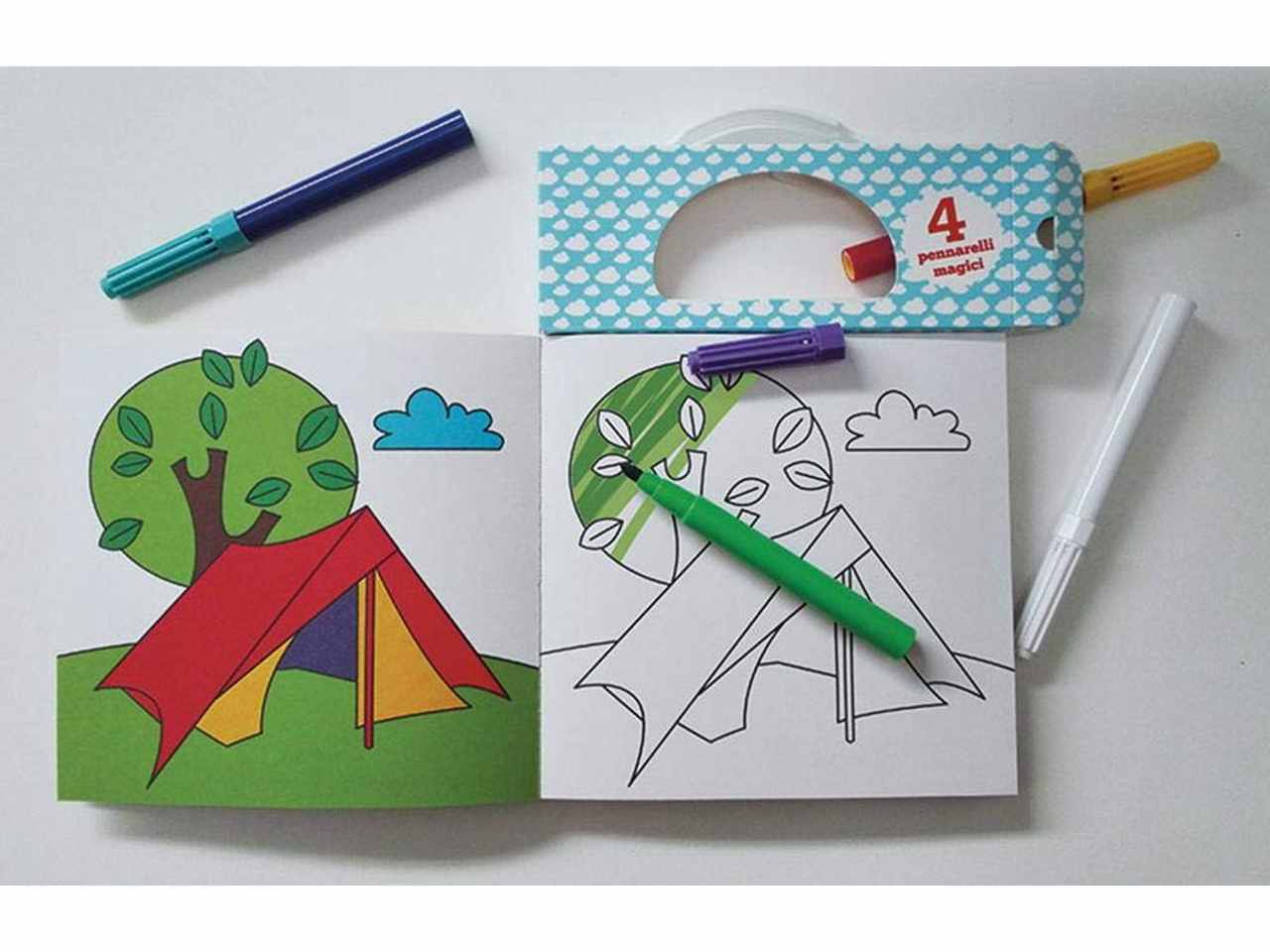 Libro colora con pennarelli
