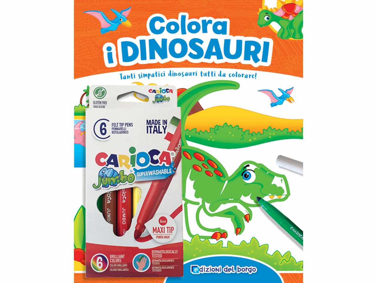 Libro colora i dinosauri