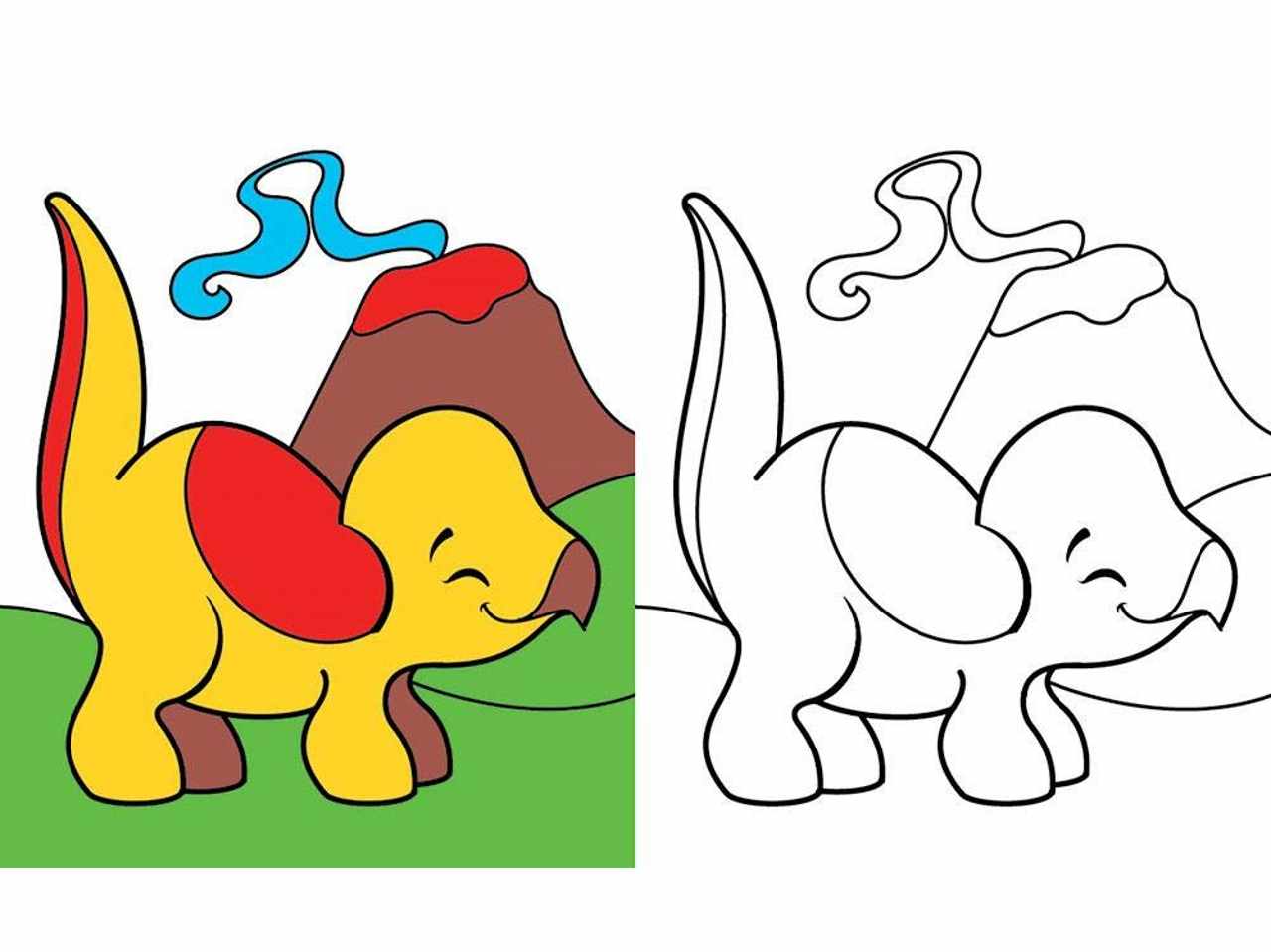 Libro colora i dinosauri