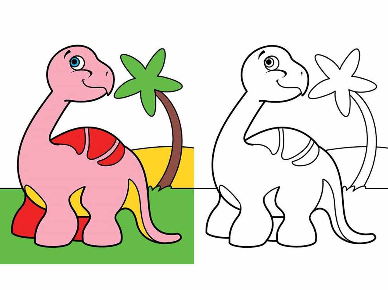 Libro colora i dinosauri