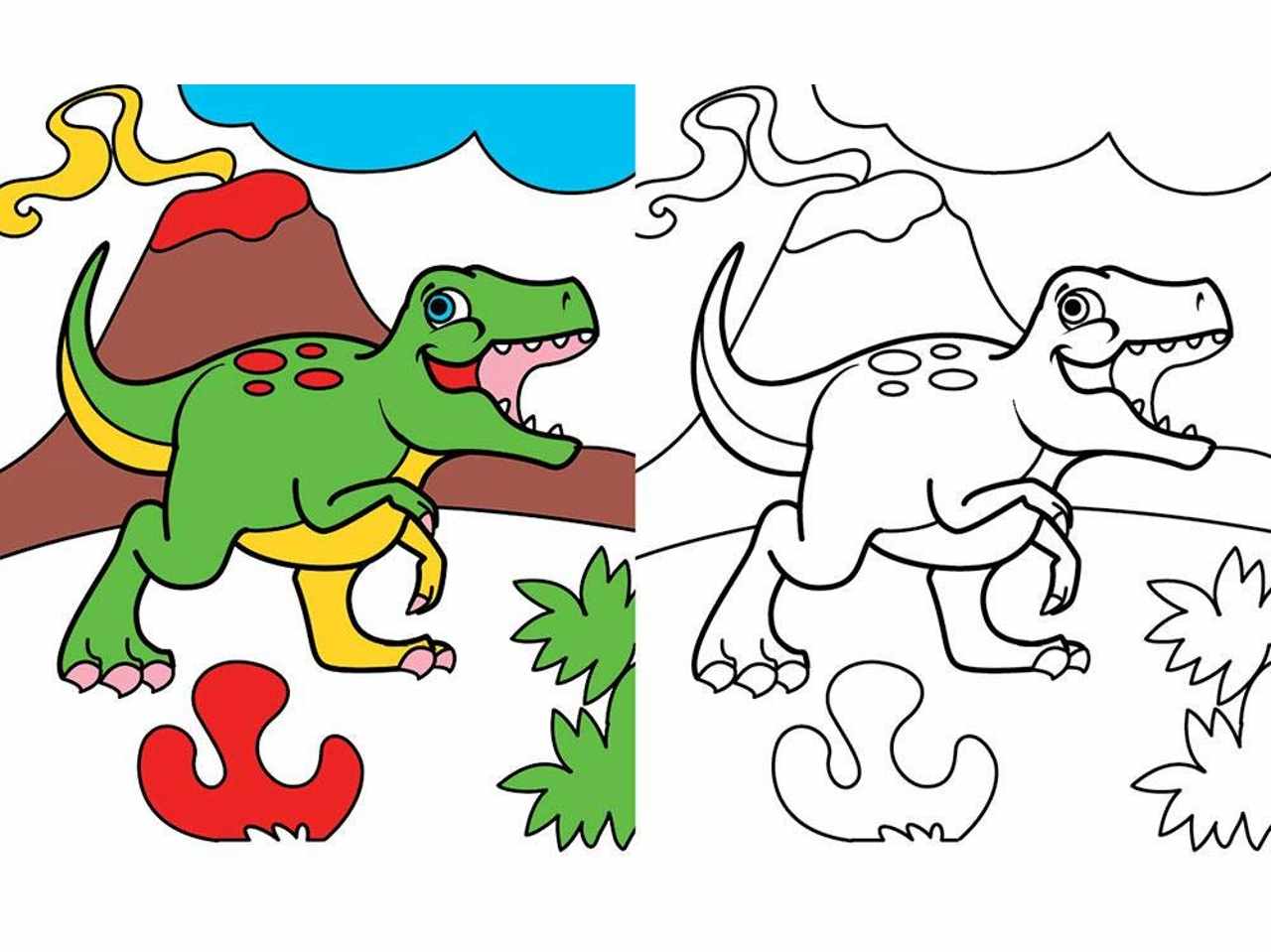 Libro colora i dinosauri