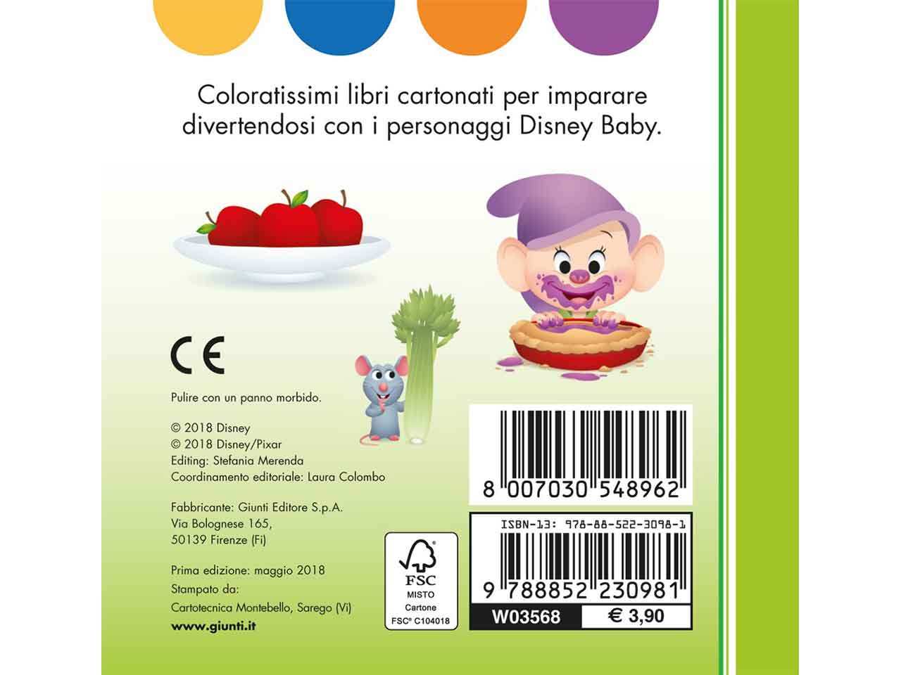 Libro a tavola disney baby librottini