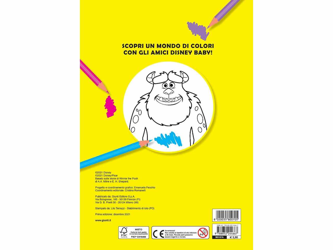 Libro colori disney baby primo album