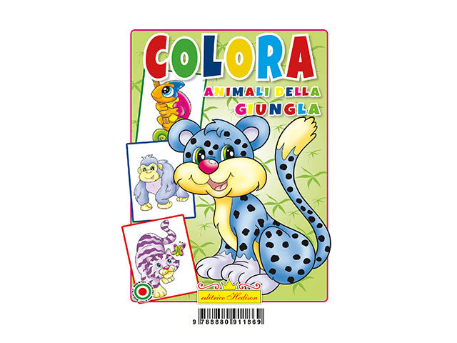 Libro colora animali della giungla