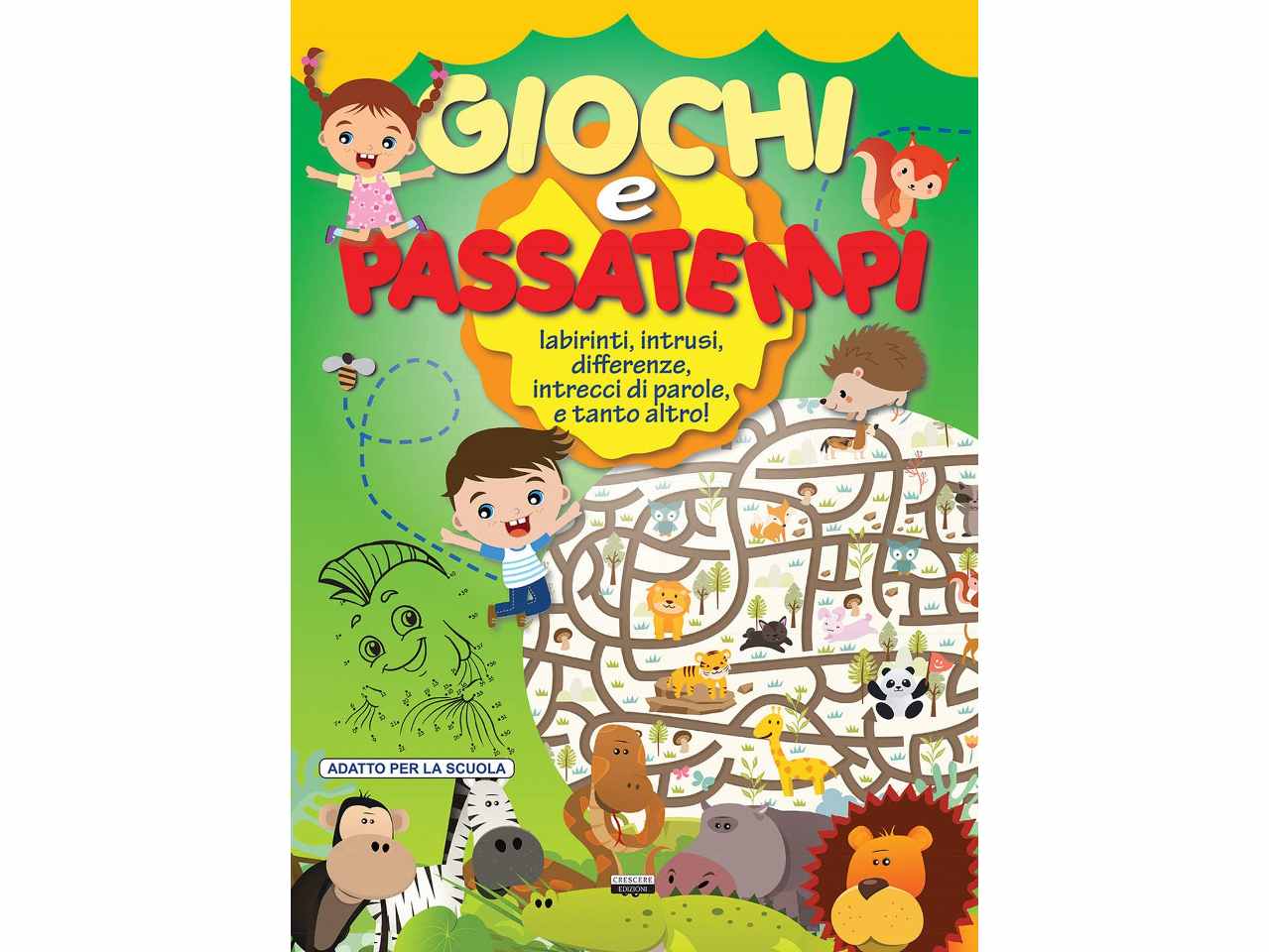 libro per ragazzi - giochi e passatempi verde