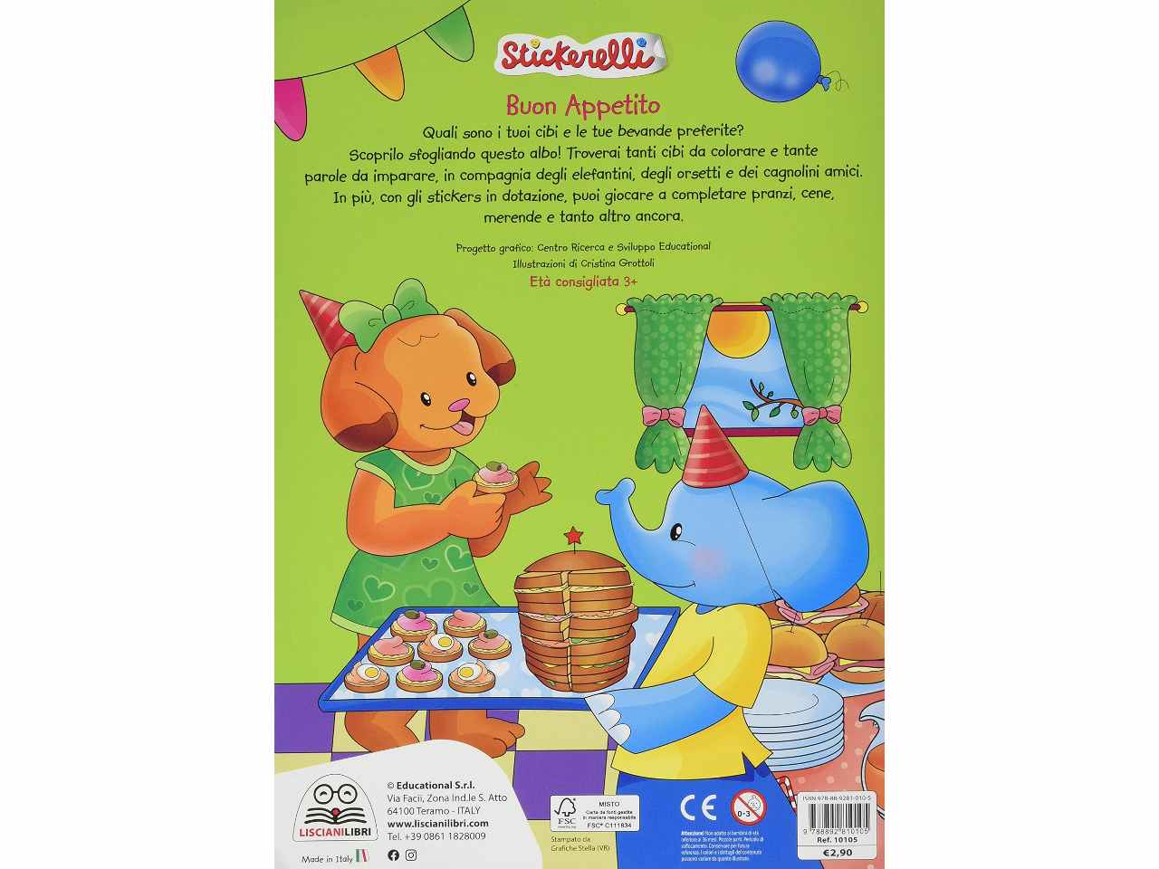 Libro stickerelli buon appetito