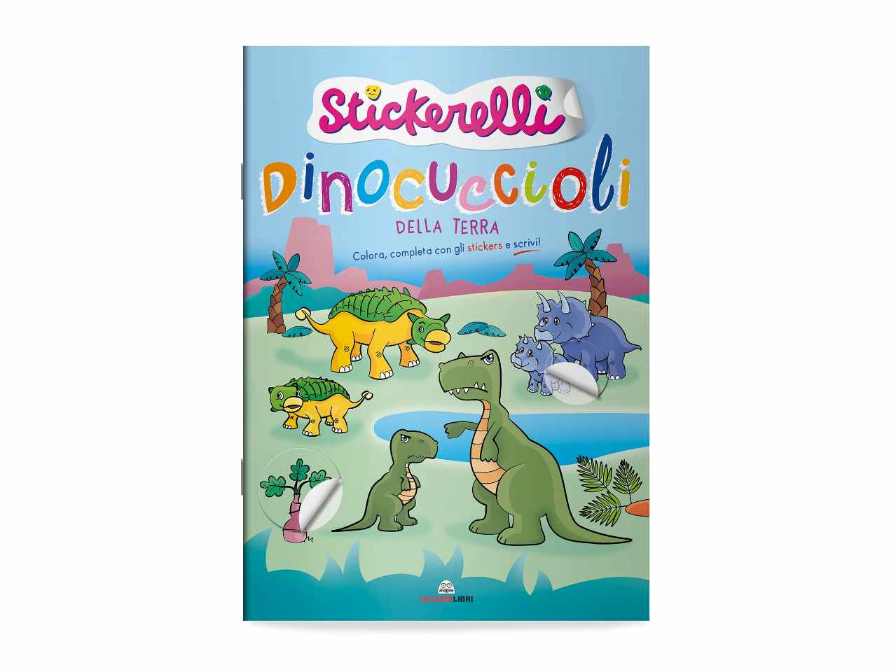 libro stickerelli dino cuccioli