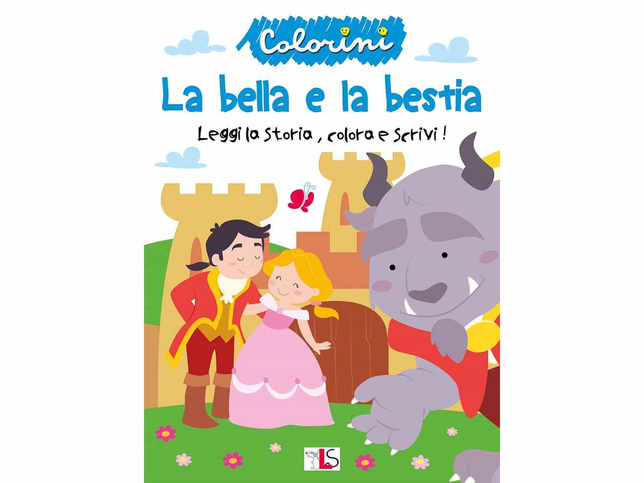 Libro colorini la bella e bestia
