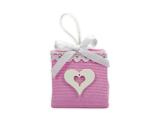 scatola borsetta c/appl. cuore rosa a20