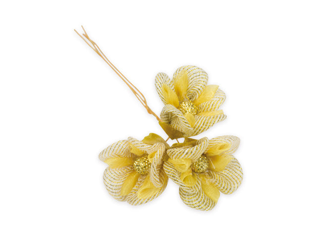 fiore lame' oro 36pz. fb4843-oro