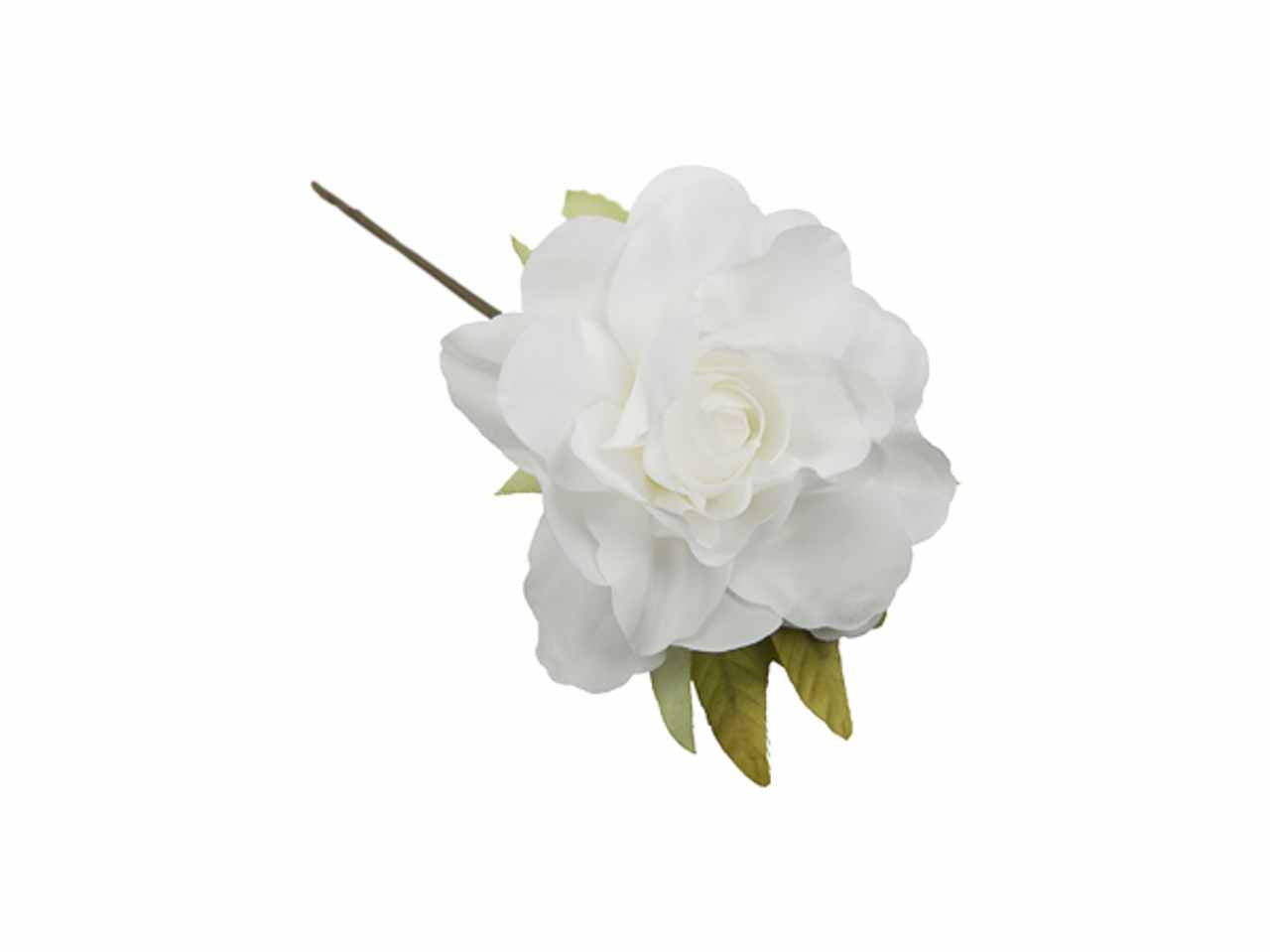 Rosa c/foglia bianco 6 pezzi fb4225-01