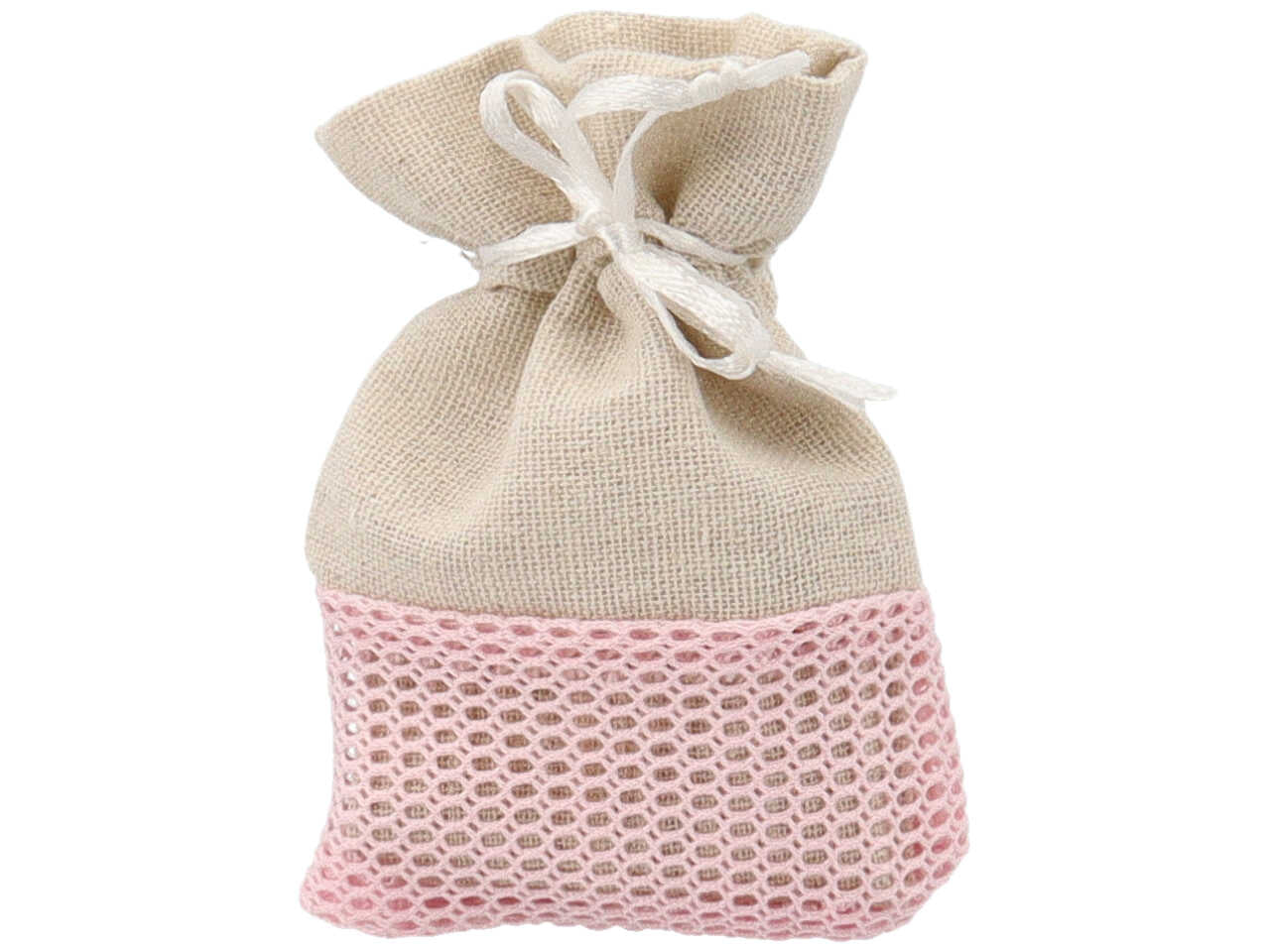 sacchetto cot. e rete* rosa a2648-03