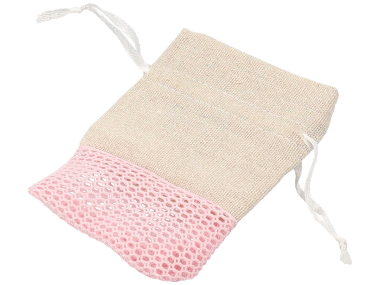 sacchetto cot. e rete* rosa a2648-03