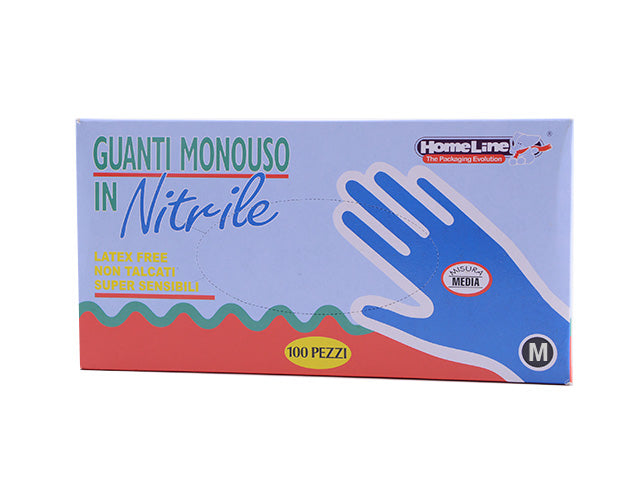 Guanti nitrile 100 pezzi tg.m gu00n-m $