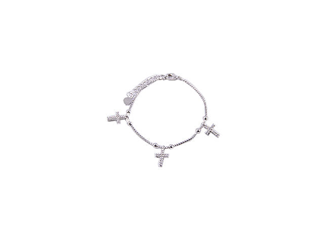 Bracciale charme 3 croci crystal
