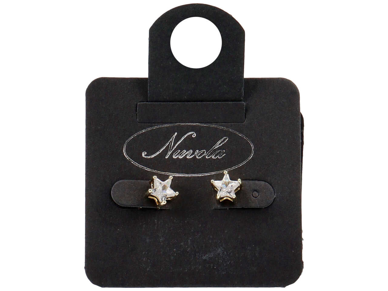 Orecchini oro punto luce a forma di stella 6mm