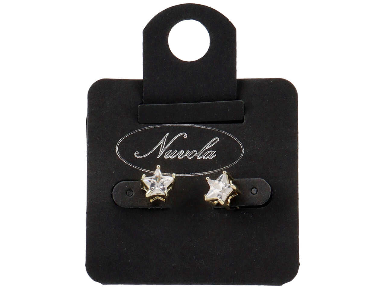 Orecchini oro punto luce a forma di stella 7mm