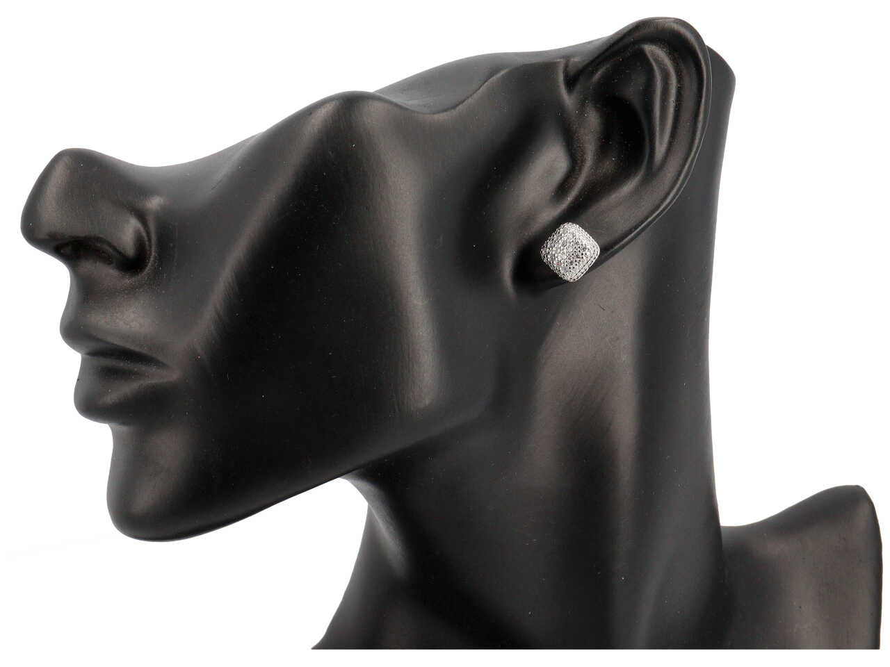 Orecchini quadrati 3d con zirconi