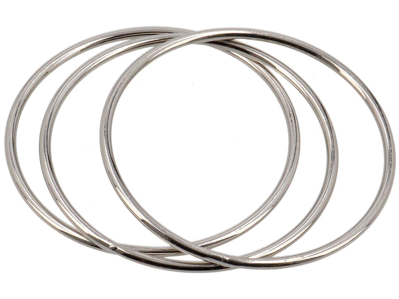 Bracciale con 3 cerchi rigidi in acciaio