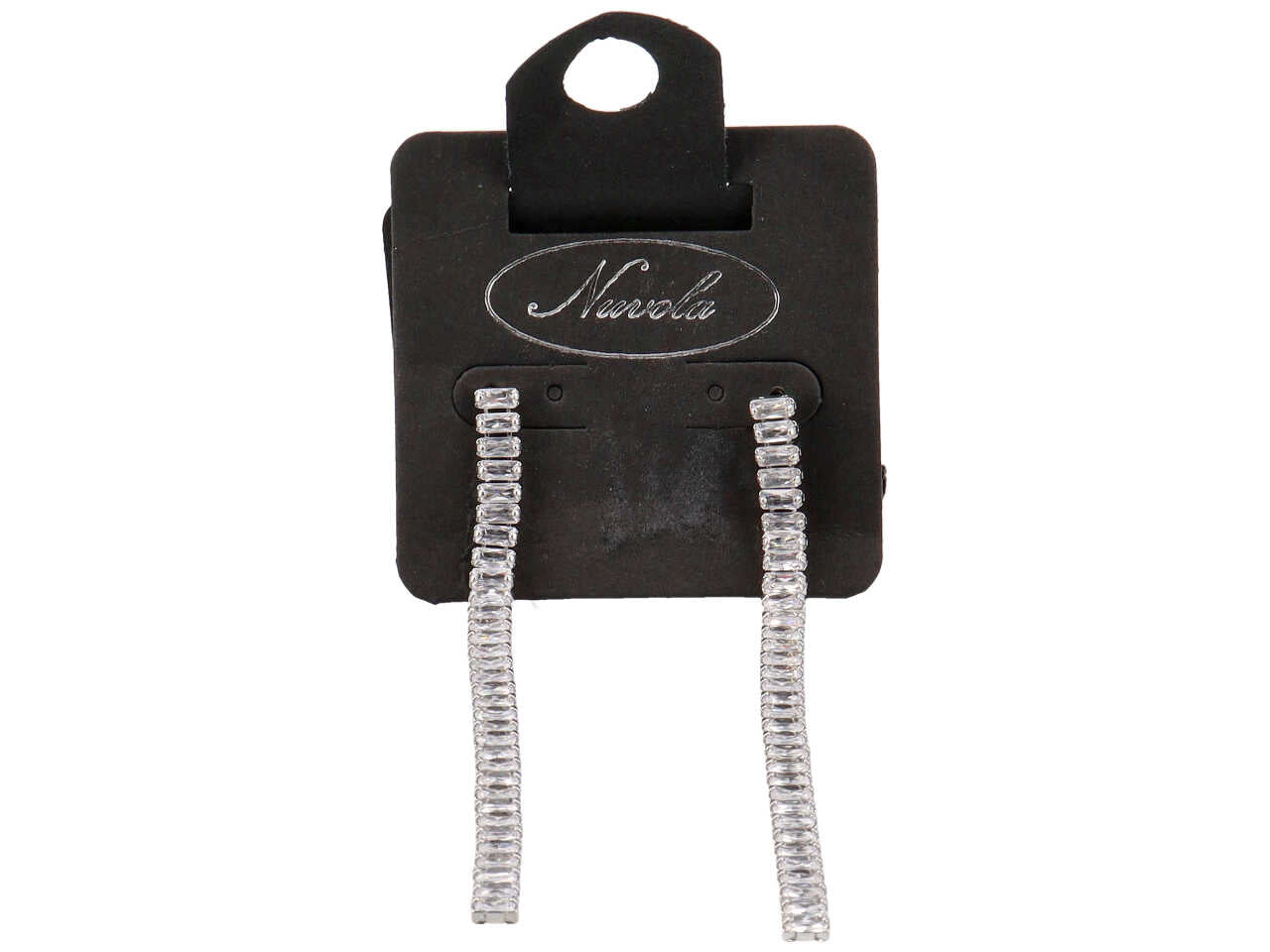 orecchini 1 filo con zirconi  9cm