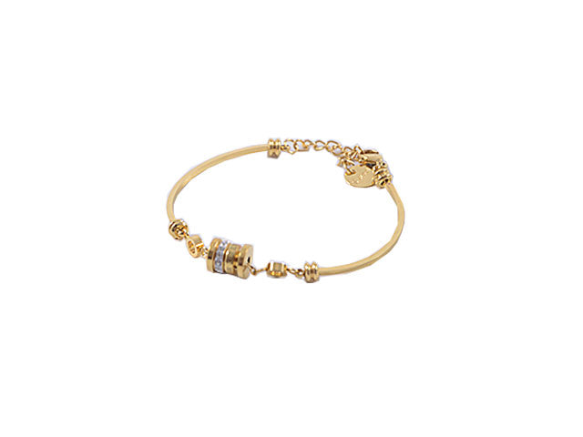Bracciale acc.rigido 2rondelle strass