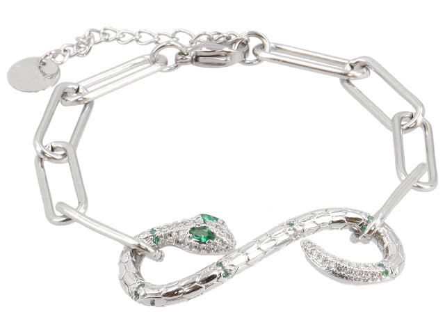 Bracciale catena c/serpente centrale