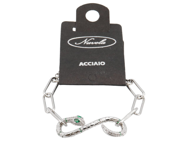Bracciale catena c/serpente centrale