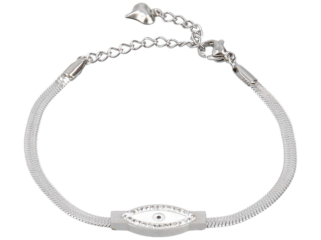 bracciale piattina con occhio strass