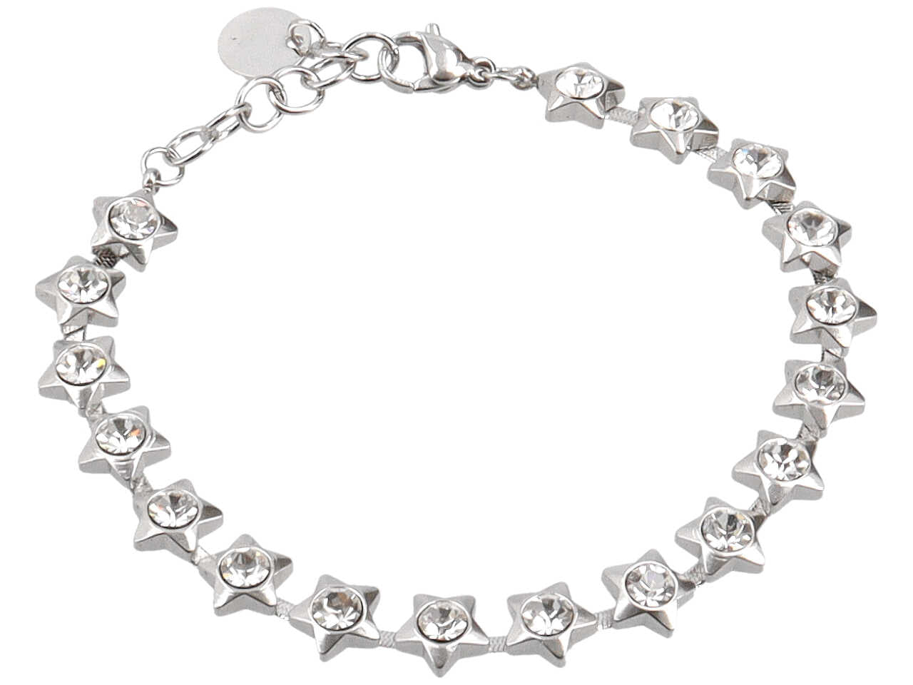 Bracciale tennis con stelle e rivoli bordati