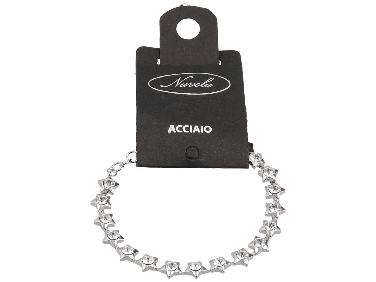 Bracciale tennis con stelle e rivoli bordati