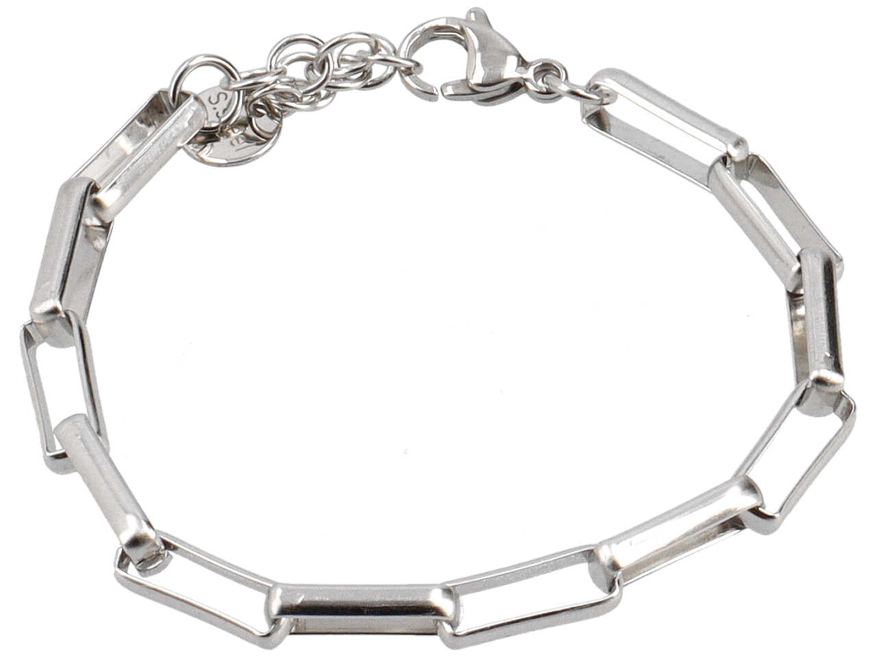 Bracciale acciaio catena media