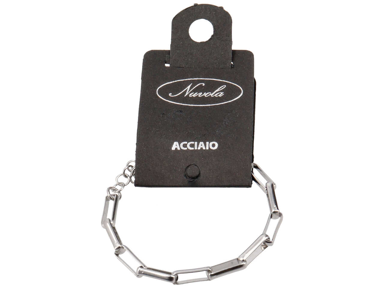 Bracciale acciaio catena media