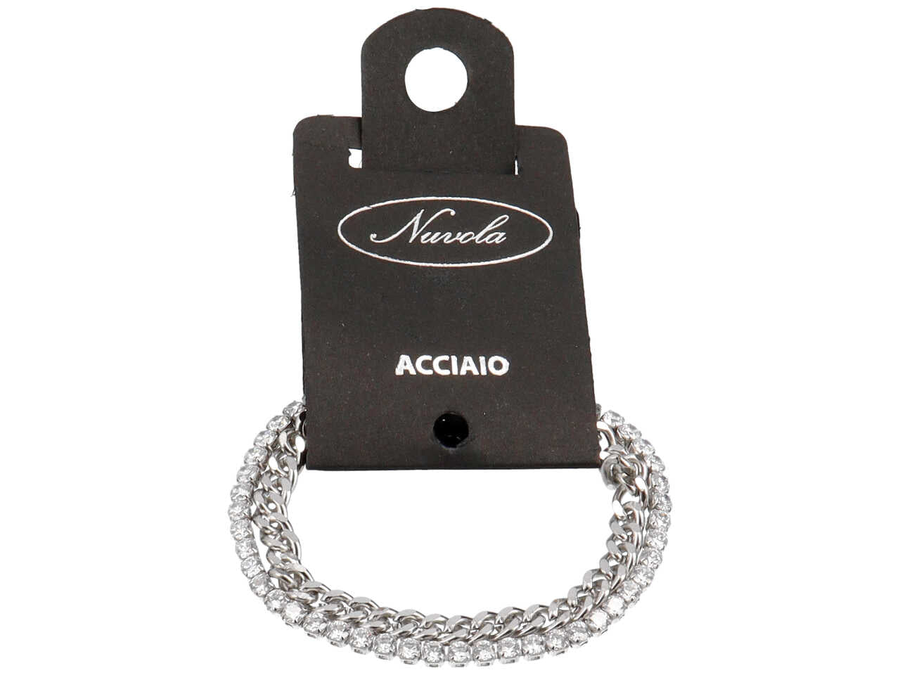 Bracciale groumette con bordo tennis