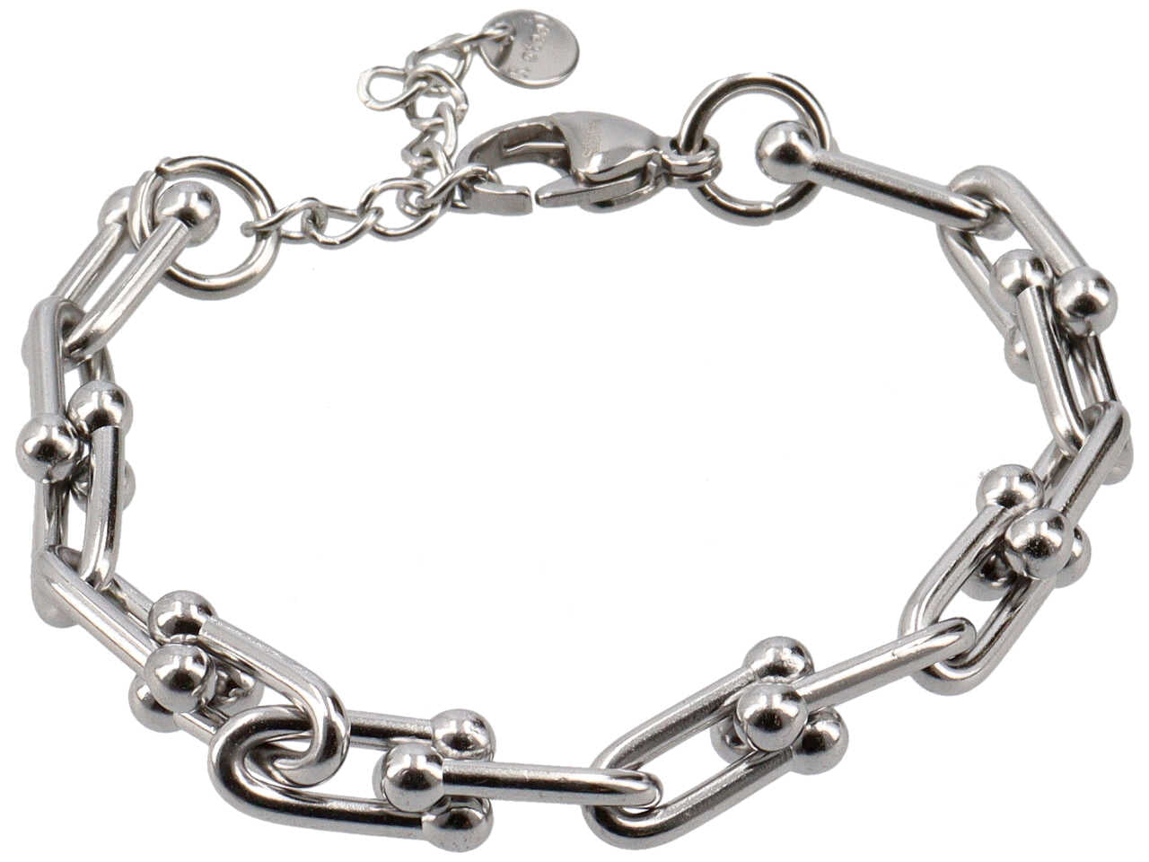 Bracciale con anelli ovali chiusi con sfere