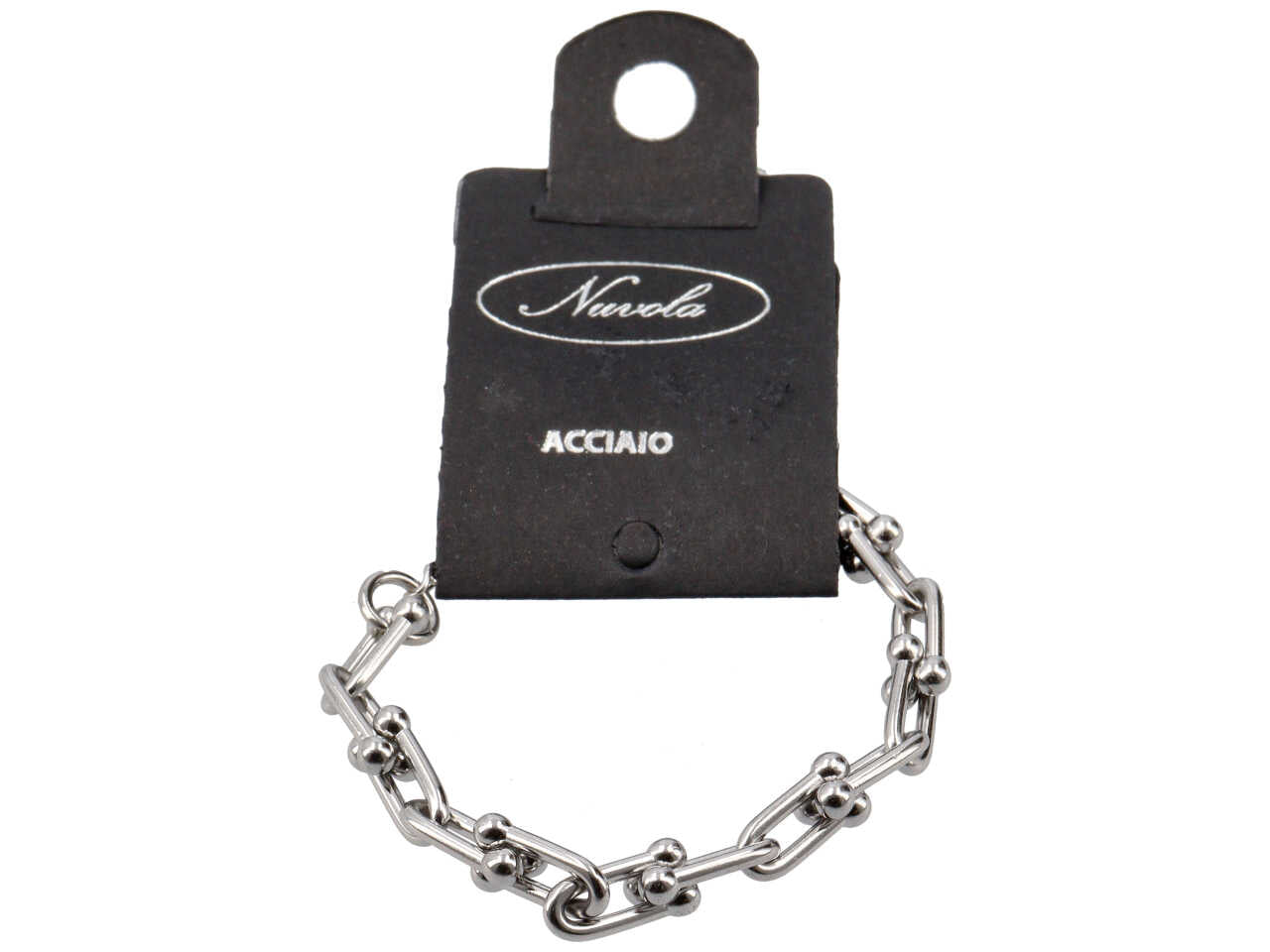 Bracciale con anelli ovali chiusi con sfere