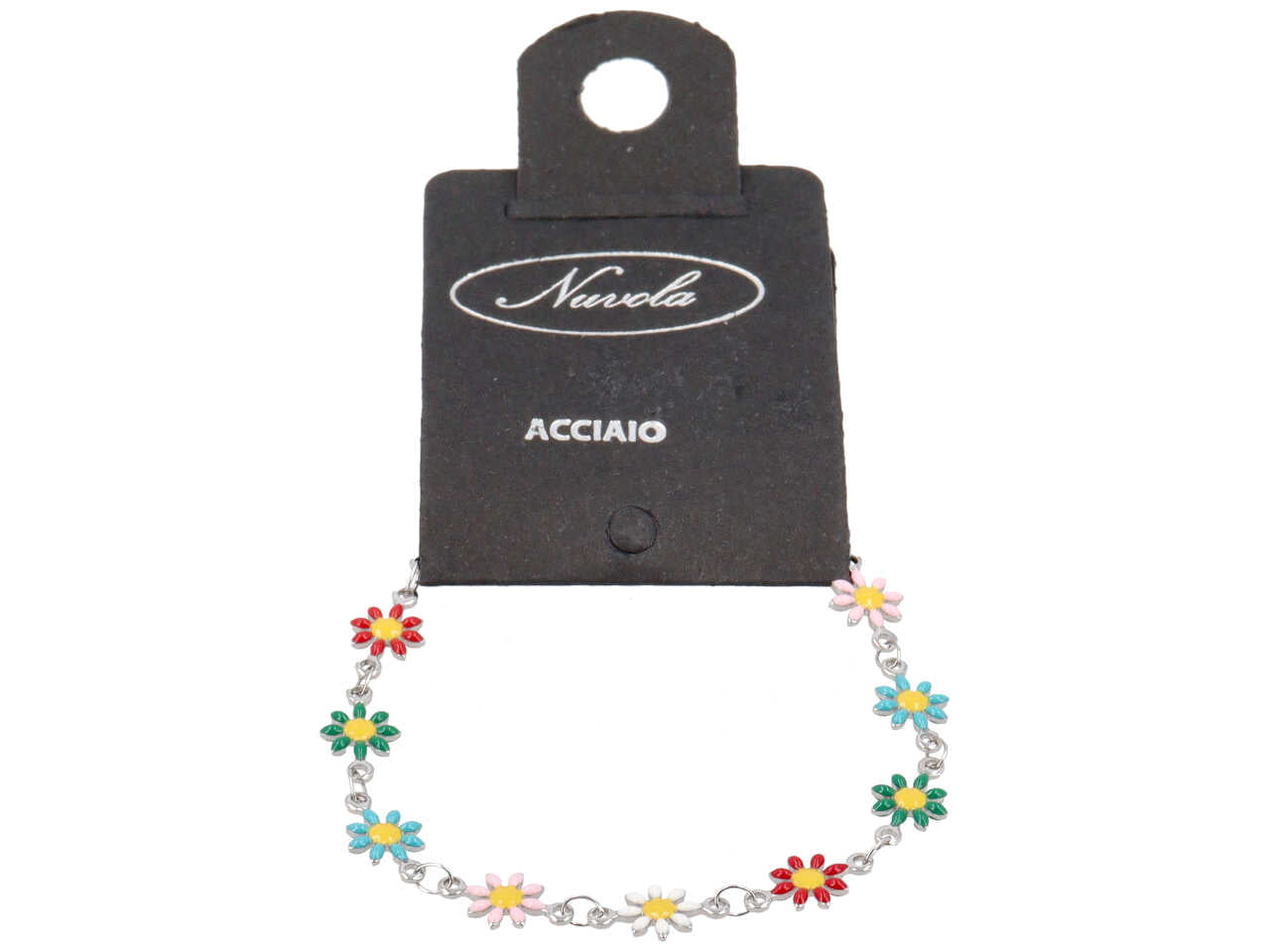 Bracciale con margherite colorate