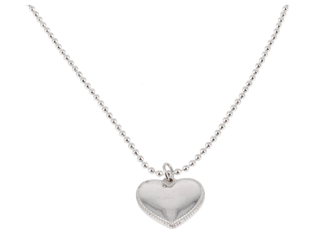 Collana sfere c/cuore bordato