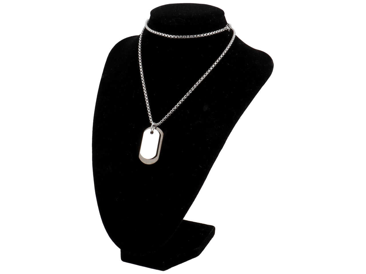 collana acciaio con piastrina militare