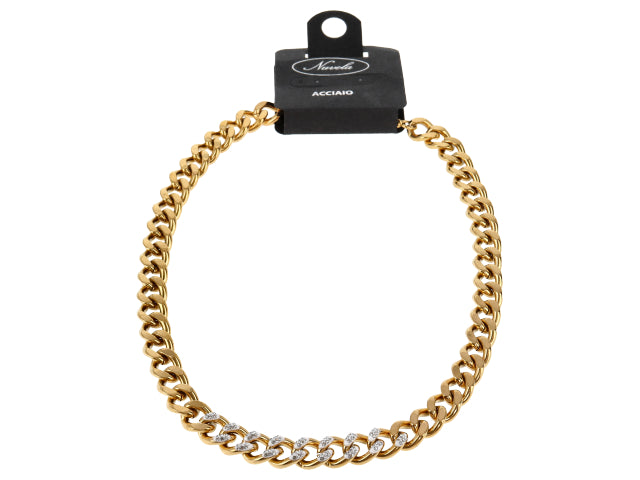 bracciale groumette c/strass oro