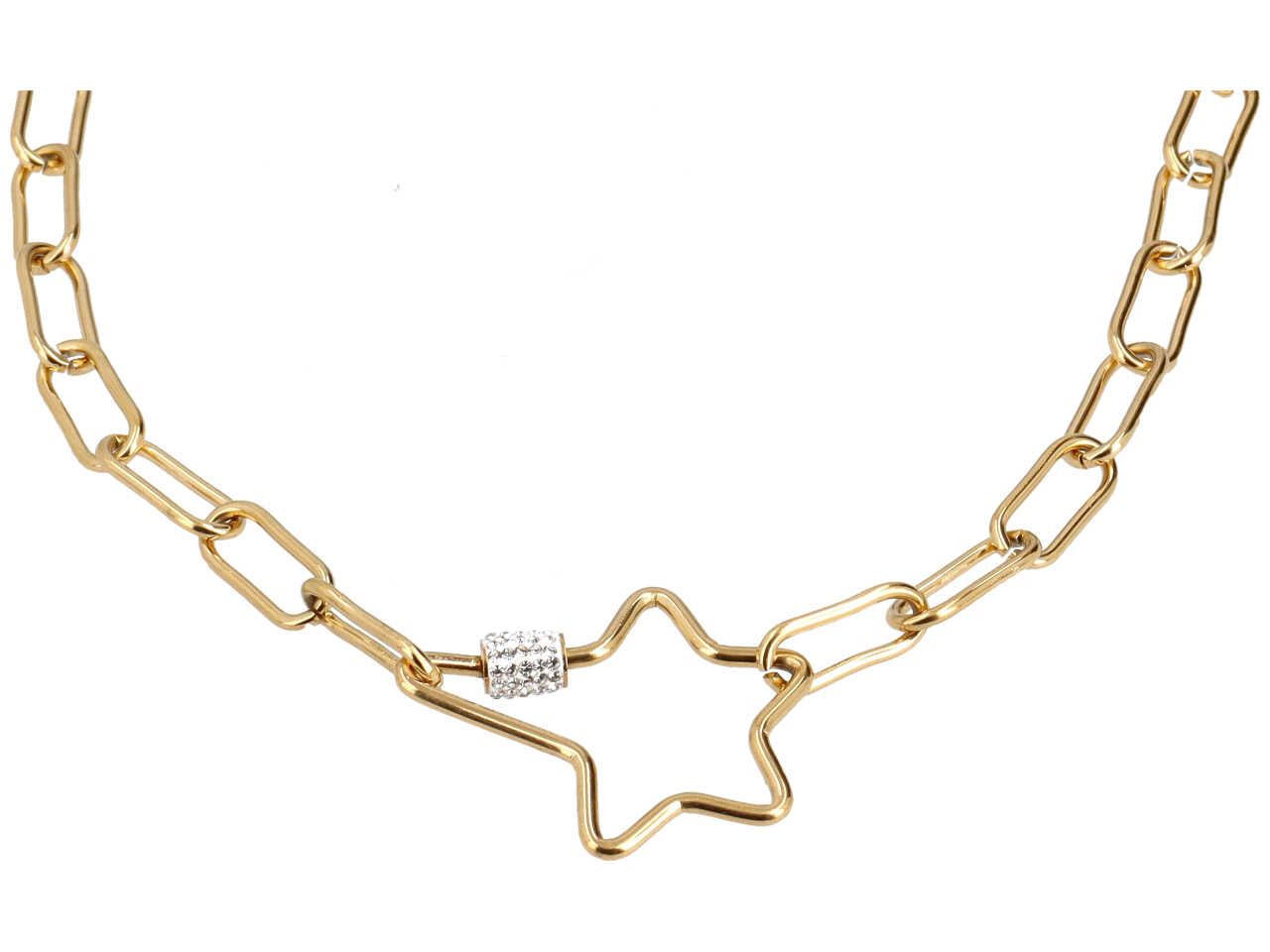 Collana acc.stella forato c/strass