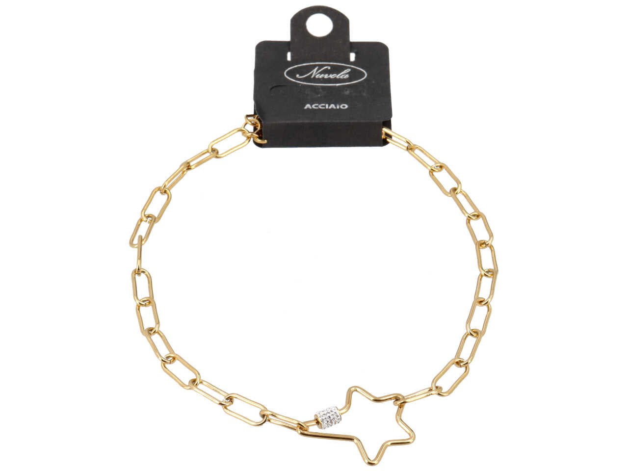 Collana acc.stella forato c/strass