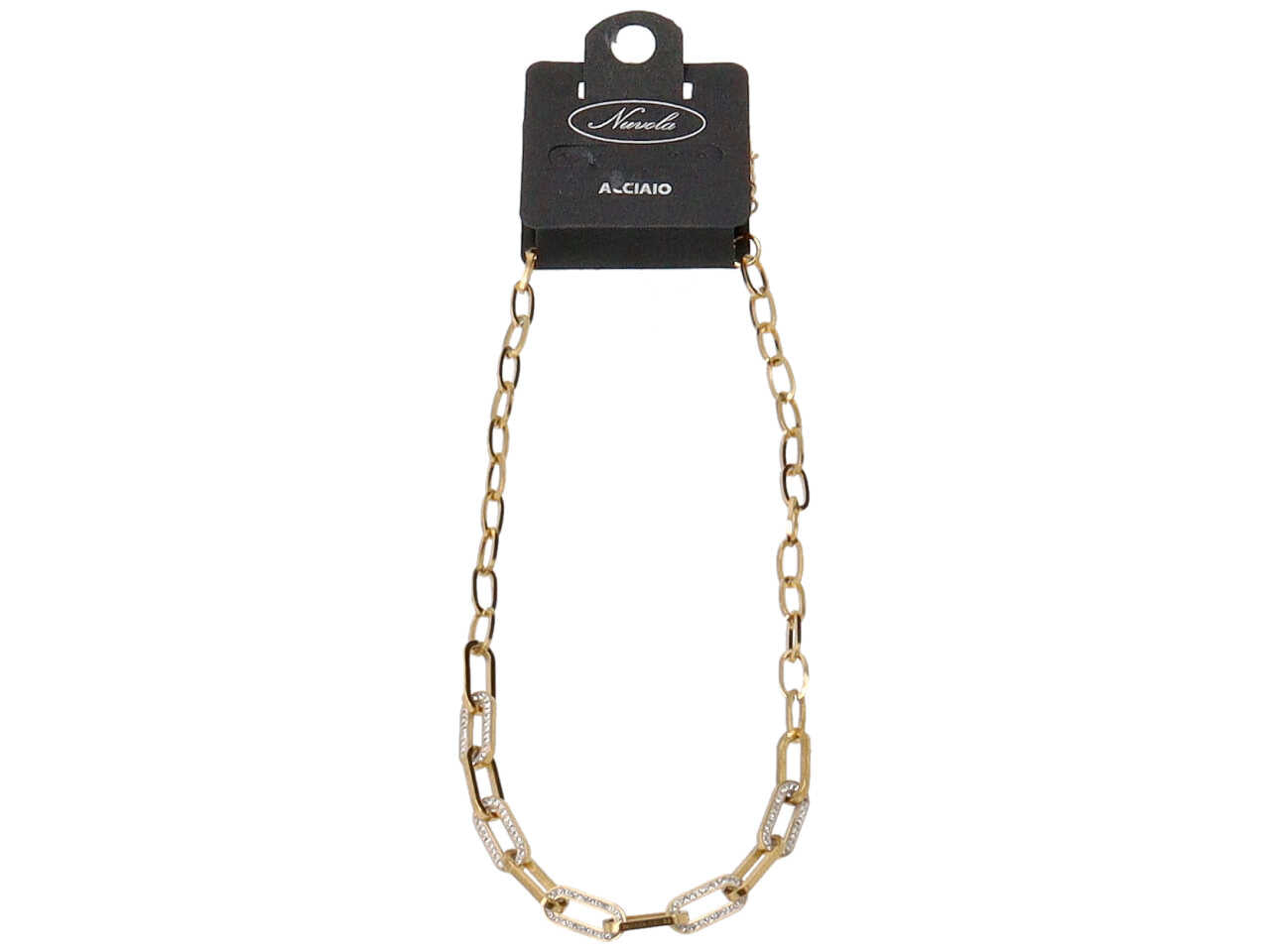 Collana catena c/strass