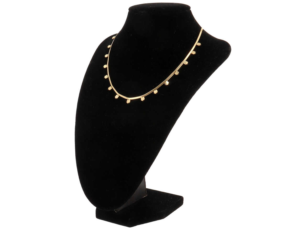 Collana piattina 15 quadrifogli