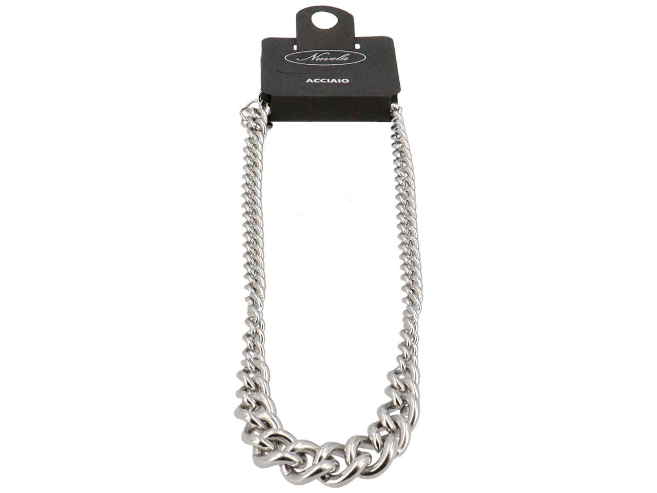 Collana catena groumette con anelli grandi